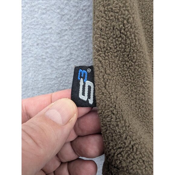 Scent Blocker Fleece Pullover Mens Medium Camo Quarter Zip Hunting S3 Green - Picture 3 of 12